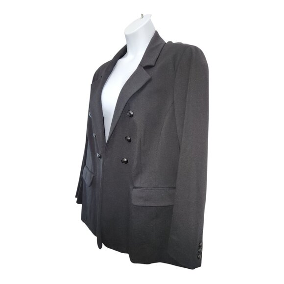 Lane Bryant Ponte Knit Blazer Jacket Womens 26 Black Plus Work Office GG11D - Picture 4 of 7